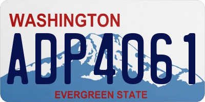WA license plate ADP4061