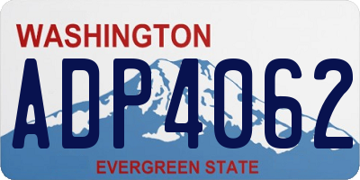 WA license plate ADP4062