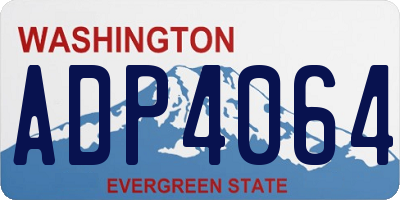 WA license plate ADP4064