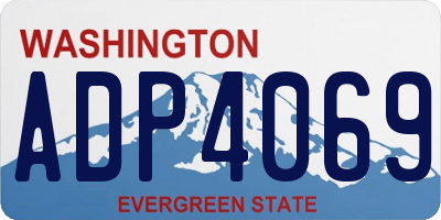 WA license plate ADP4069