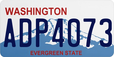 WA license plate ADP4073