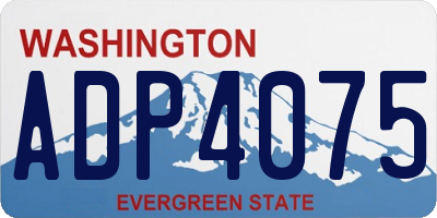 WA license plate ADP4075