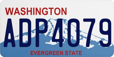 WA license plate ADP4079