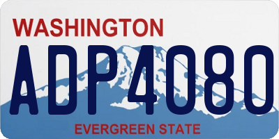 WA license plate ADP4080