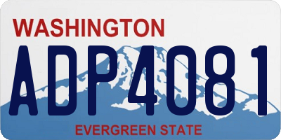 WA license plate ADP4081