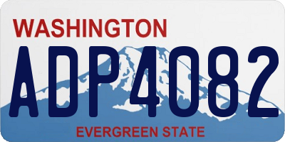 WA license plate ADP4082