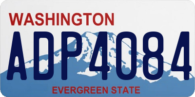 WA license plate ADP4084