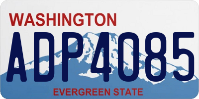 WA license plate ADP4085