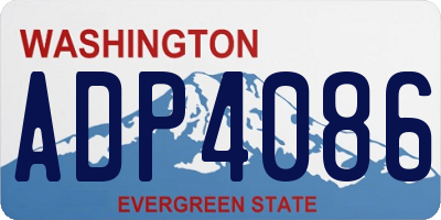 WA license plate ADP4086