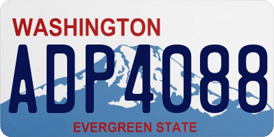 WA license plate ADP4088