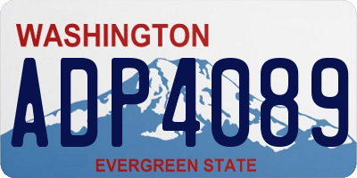 WA license plate ADP4089