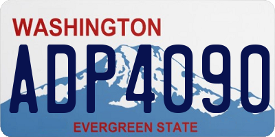 WA license plate ADP4090