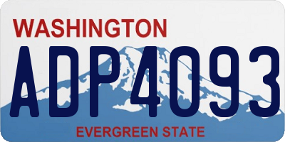 WA license plate ADP4093