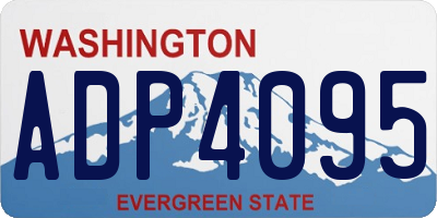WA license plate ADP4095