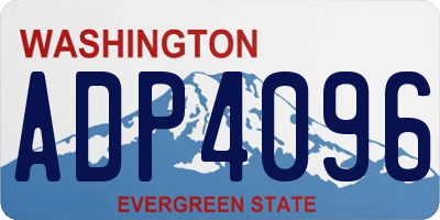 WA license plate ADP4096