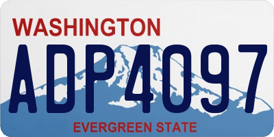 WA license plate ADP4097