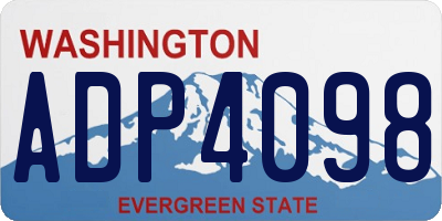WA license plate ADP4098