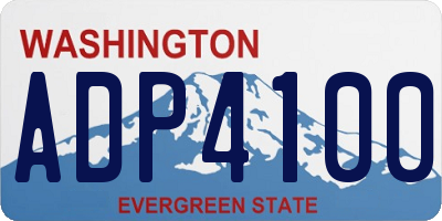 WA license plate ADP4100