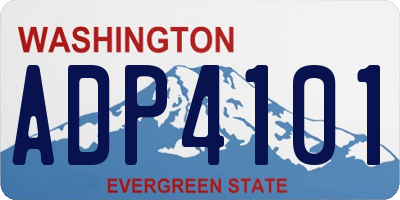 WA license plate ADP4101
