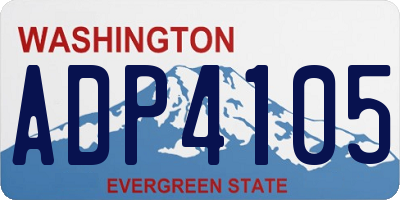 WA license plate ADP4105