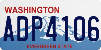 WA license plate ADP4106