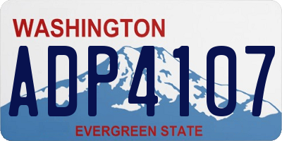 WA license plate ADP4107