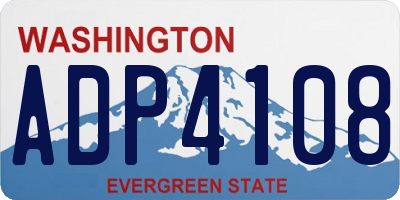 WA license plate ADP4108