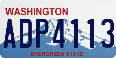 WA license plate ADP4113