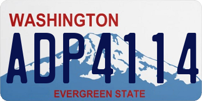 WA license plate ADP4114