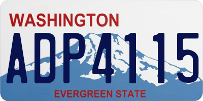 WA license plate ADP4115