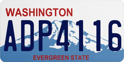 WA license plate ADP4116