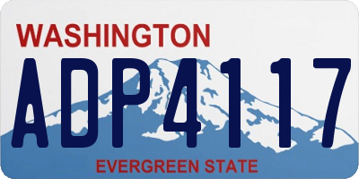 WA license plate ADP4117