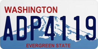 WA license plate ADP4119