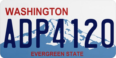 WA license plate ADP4120