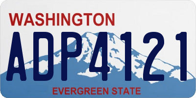WA license plate ADP4121