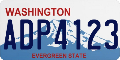 WA license plate ADP4123