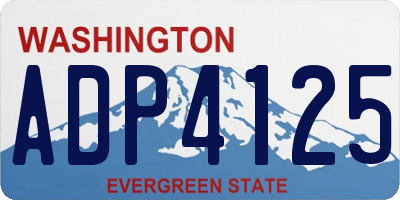 WA license plate ADP4125