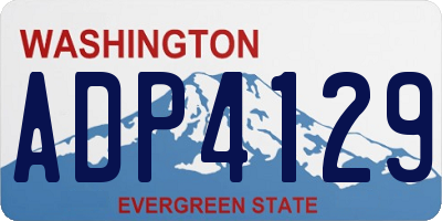WA license plate ADP4129