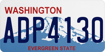 WA license plate ADP4130