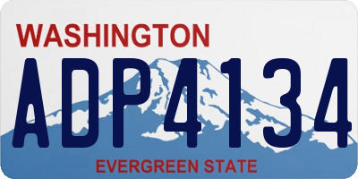 WA license plate ADP4134