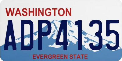 WA license plate ADP4135