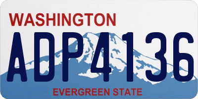 WA license plate ADP4136