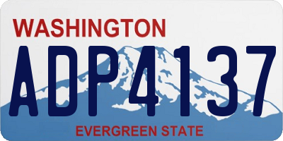 WA license plate ADP4137