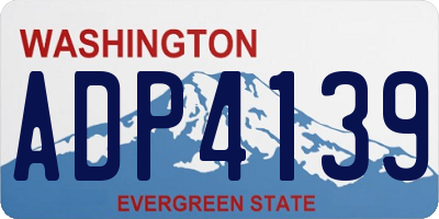 WA license plate ADP4139
