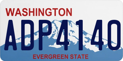 WA license plate ADP4140