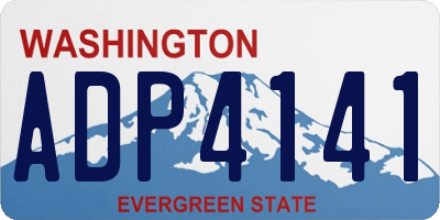 WA license plate ADP4141