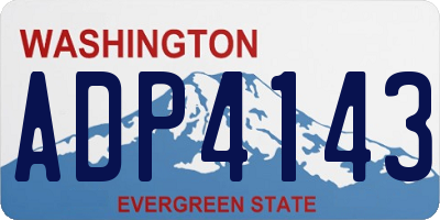 WA license plate ADP4143