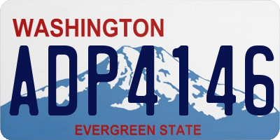 WA license plate ADP4146