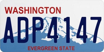 WA license plate ADP4147