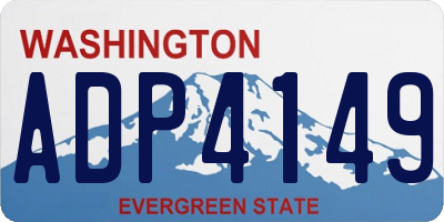 WA license plate ADP4149